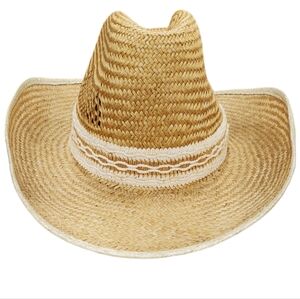 Rockmount Ranch Wear The Kicker 2512 straw cowboy hat tan men's size 7 Vented